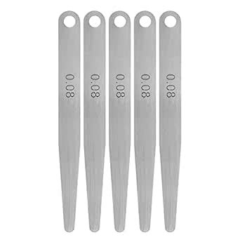 HARFINGTON 5pcs Feeler Gauge 0.08mm Thickness Gauge 65MN Steel Metric ...