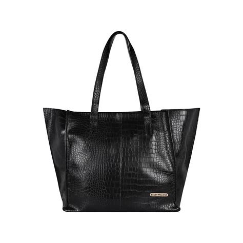 Bagsy Malone Women's Western (Croco Black) : Amazon.in: Fashion