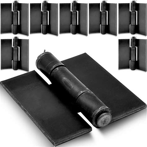 Amazon.co.jp: 高耐久溶接可能ヒンジ 厚さ5mm ソリッドスチールバット溶接 ヒンジ用 非常に重いヒンジ ゲート&ドア用 8個 ...