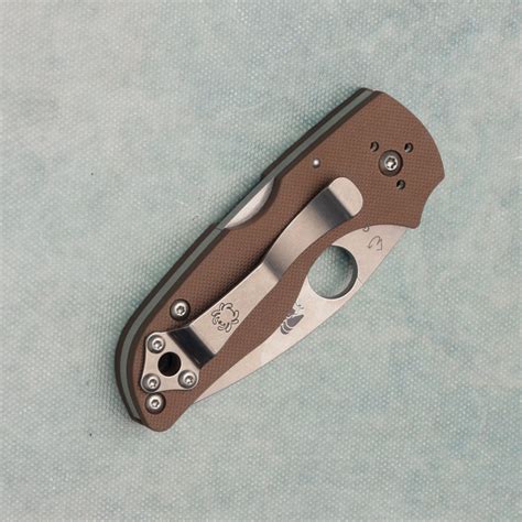 Spyderco Lil' Native Lock Back Folder Brown G10 Handle Stonewash CPM ...