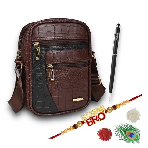 Pramadda Pure Luxury Stylish Vegan Leather Sling Messenger Bag For Men ...