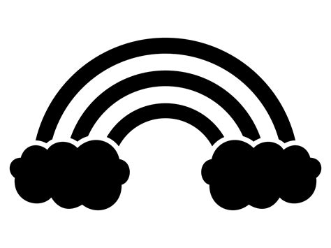 Rainbow Clipart Black And White
