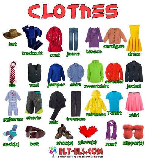 一张图片教你看懂所有衣服的英文表达！_都能