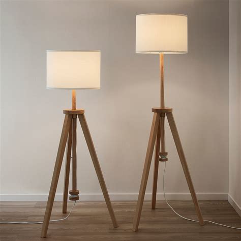 LAUTERS Floor lamp with LED bulb, ash, white - IKEA