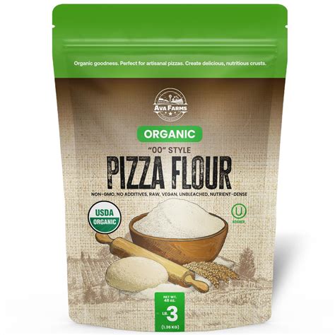 Amazon.com : AVA Farms Organic 00 Pizza Flour - 3 lbs. Unbleached, Tipo ...
