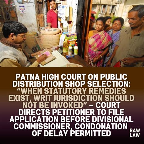 Patna High Court on Public Distribution Shop Selection: “When statutory ...