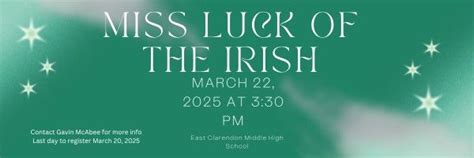 Miss Luck of the Irish Pageant, East Clarendon Middle/High, Turbeville ...