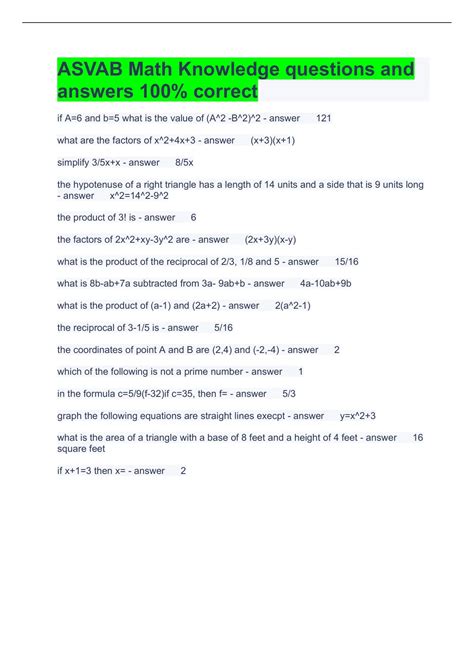 ASVAB Math Questions 的图像结果