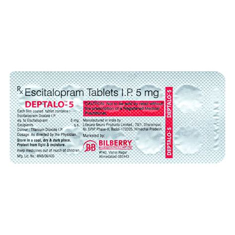 Deptalo-5 Tablet | Uses, Side Effects, Price | Apollo Pharmacy