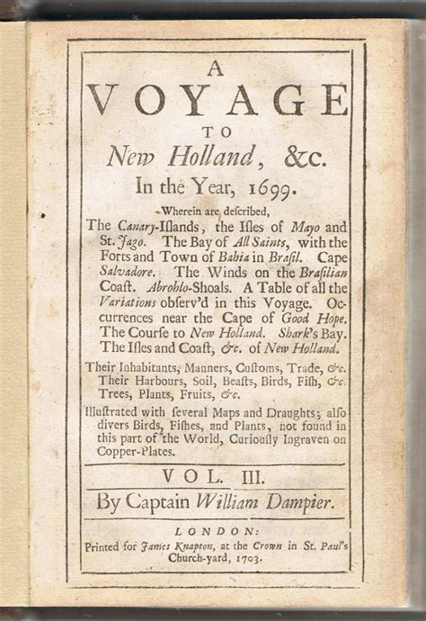 A Voyage to New Holland , &c. In the Year, 1699. by Dampier, William ...