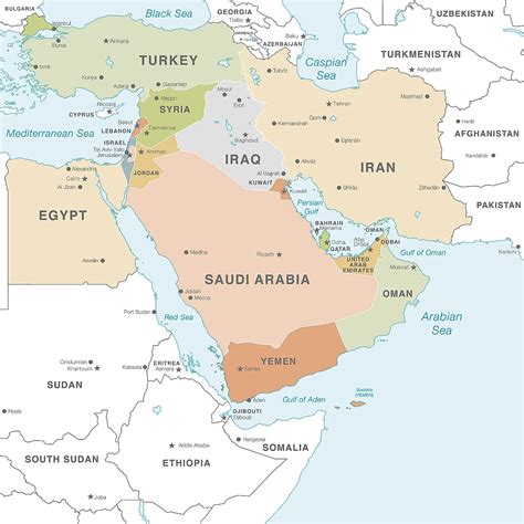 Which Middle Eastern Countries Have More Than Four Major Languages