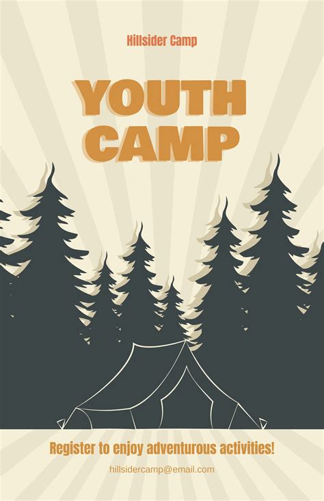 Free Camping Poster Templates, Editable and Printable