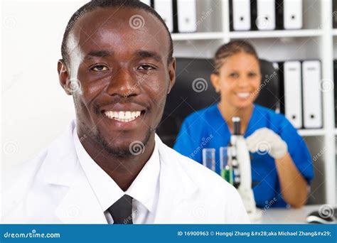 Afro american scientists stock image. Image of look, chemistry - 16900963