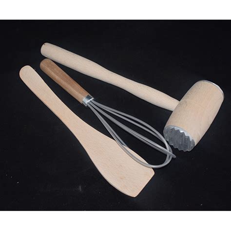 Čekić za meso špatula i mućkalica Wood Holz set 2wh | Volim svoj dom