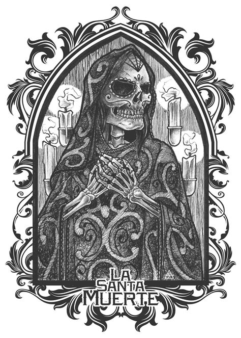 Drawings Of La Santa Muerte - Drawing Word Searches