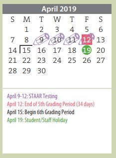 Olsen Park Elementary - School District Instructional Calendar ...