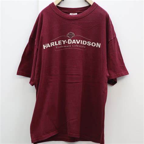 ハーレーダビッドソン USA製 半袖 Tシャツ HILLBILLY バーガンディー | 古着屋 EAGLEBASE