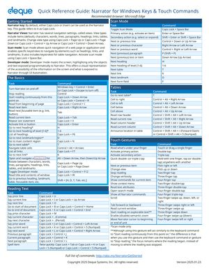 Windows 10 Narrator Keyboard Shortcuts 的图像结果
