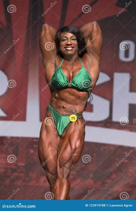 Explosive Female Bodybuilding Champ at 2018 Toronto Pro Supershow Editorial Stock Photo - Image ...