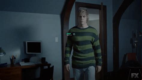 Striped Green Sweater Worn By Tate Langdon (Evan Peters) As Seen In ...