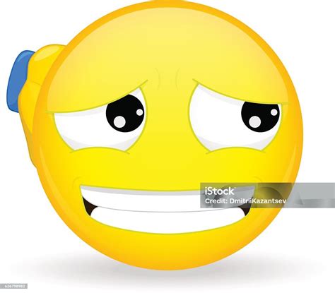 Guilty Emoticon Emoticon Scratching His Head Handed Sorry Emoji Stock ...