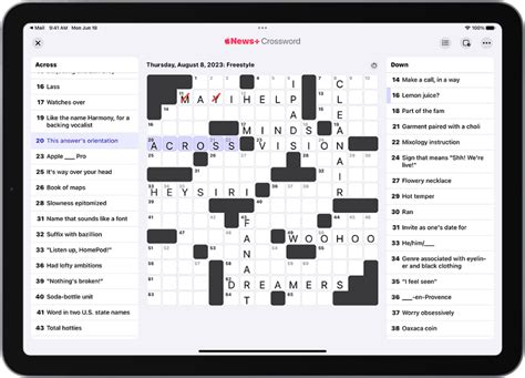 Solve crossword and crossword mini puzzles in News on iPad - Apple Support