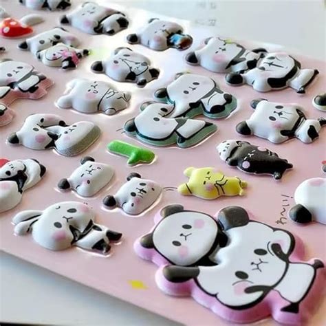 Cots and Cuddles 3D Puffy 200+ Panda Stickers, 3D Stickers Scrap Book ...