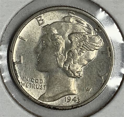 1943 Mercury Head Dime, MS60+. (9058) - For Sale, Buy Now Online - Item ...