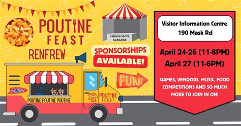 Renfrew Poutine Feast 2025, 190 Mask Rd, Renfrew, ON K7V, Canada, 24 ...