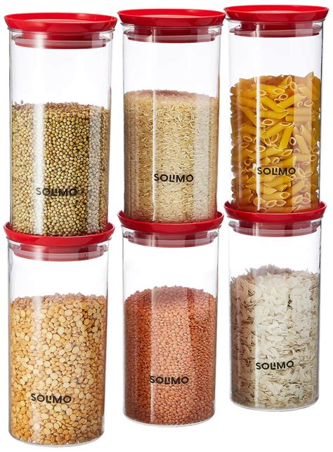 Buy Amazon Brand - Solimo Plastic Storage Jar and Container Set I Air ...