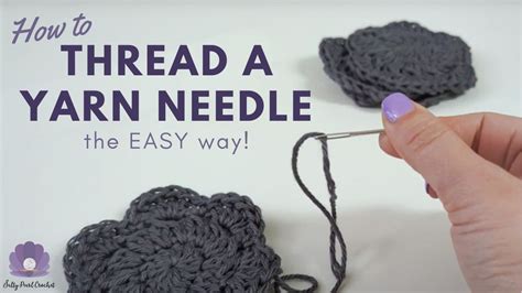 Image result for How to Thread a Needle Point Needle Using Yarn