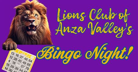 Anza Lions Club Bingo Night - March, Anza Community Hall, 29 March 2025 ...