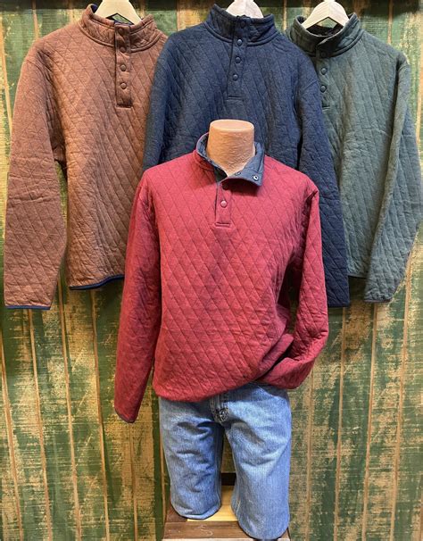 Mens Quilted Snap Mock Pullover - Blanton-Caldwell