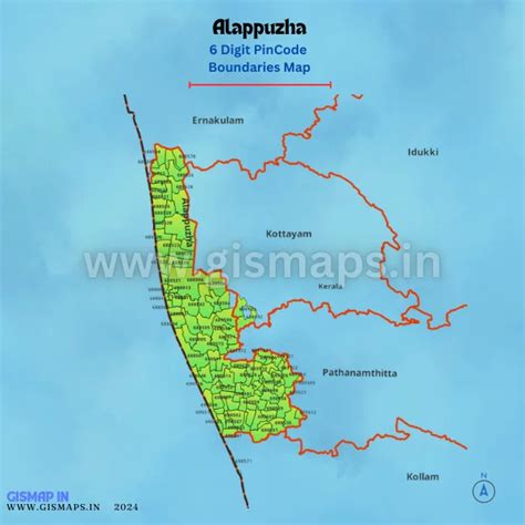 Alappuzha PinoceBoundaries Map (Kerala)