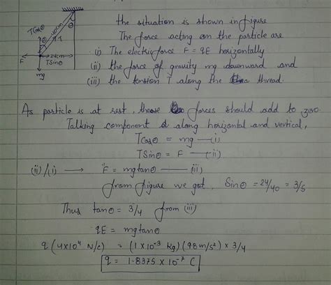 a charge particle of mass 1 gram is suspended through a silk thread of ...