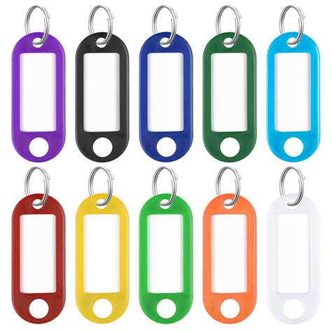 Buy Uniclife 2 Inch Tough Plastic Key Tags in 10 Assorted Colors Item ...