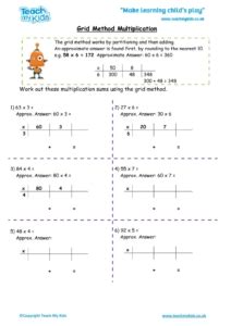 Grid Method Multiplication KS2 的图像结果