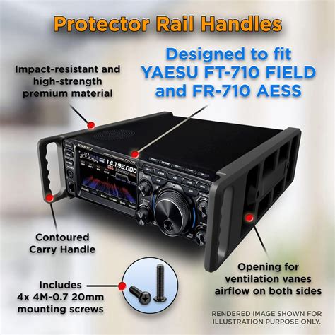 Carry Handles for Yaesu FT-710 Field and FT-710 AESS Radio Transceivers ...