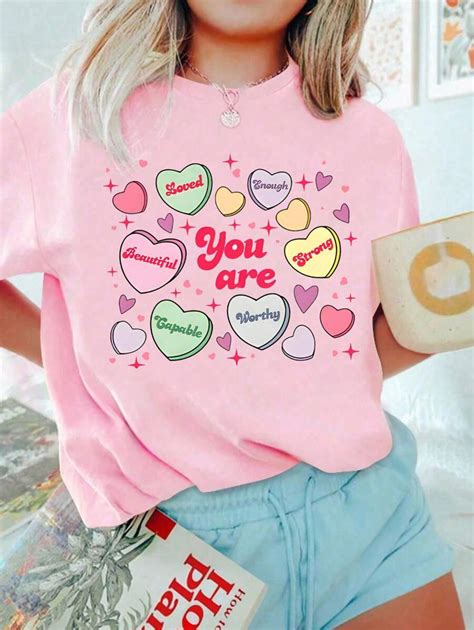 SHEIN CURVE+ Camiseta de manga corta casual y adorable con cuello ...