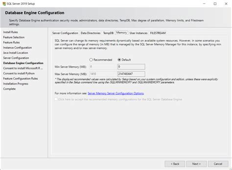 Image result for SQL Server 2019 Database Engine Configuration