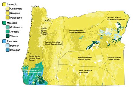 Oregon Maps With Mountain Ranges