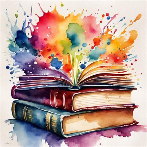 Books ☺️ | Watercolor illustration, Watercolor books, Watercolor art