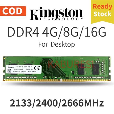 【COD】Kingston หน่วยความจํา แรม DDR4 DIMM 4G 8G 16G 2133MHz 2400MHz ...