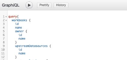 Tableau Metadata API 的图像结果