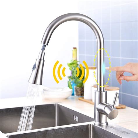 Faucets Kitchen Sink Hot Cold Water Mixer Tap Stream Deck Mounted ...