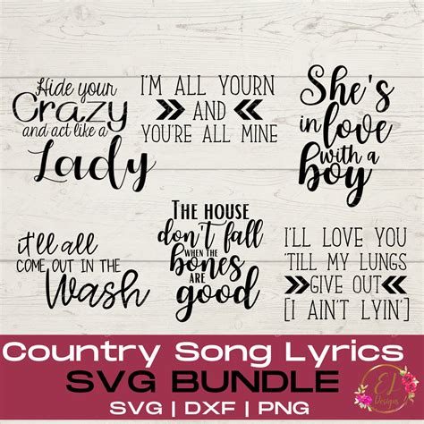 Country Song Lyrics SVG Bundle Maren Morris Svg Miranda Lambert Svg ...