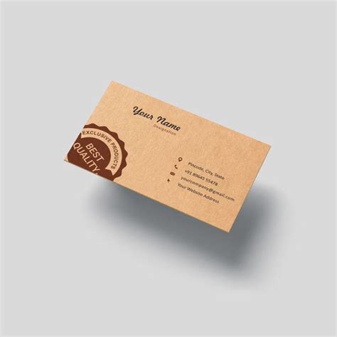 Business cards kraft paper