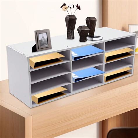 Eatssode Organizador clasificador de correo de 12 compartimentos ...