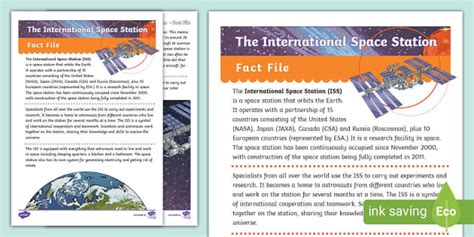 ISS Fact File - SpaceX Crew-6 Mission (teacher made)