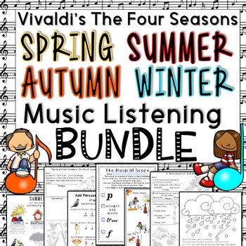 Vivaldi's Spring, Autumn & Winter Music Listening Activities and Maps ...